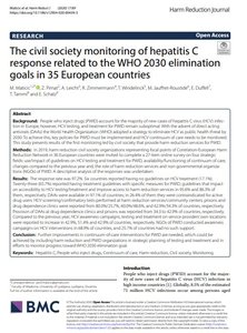 The civil society monitoring of hepatitis C response related to the WHO 2030 elimination goals in 35 European countries